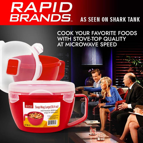 Rapid Soup Mug | Microwaveable Soup & Noodle Cooker | Enjoy Hot Soups Anytime | Dishwasher-Safe & BPA-Free