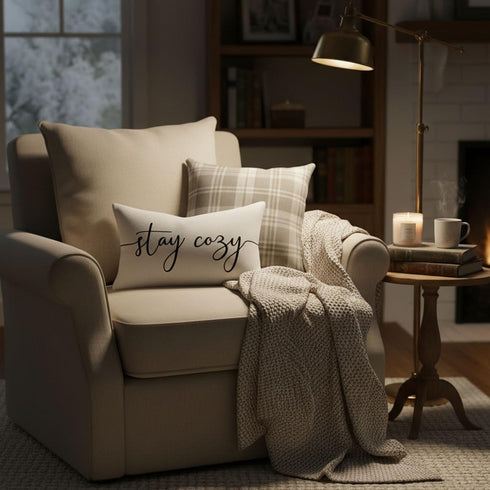 12x20 Inch Cozy PANDICORN Throw Pillow Cover White, Stay Decorative Lumbar Cushion Case for Couch Sofa Bed, Modern