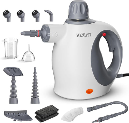 HXXUYY Multi-Surface Handheld Pressurized Steam Cleaner with 13 PCS Accessory Portable Steamer for