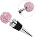 Soleebee Bling Decorative Wine Stoppers, Crystal Rhinestone Bottle Stoppers for Gifts, Bar, Holiday Party (Pink)