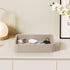 PU Leather Valet Tray Organizer, Modern Nightstand Organizer Bedside Desktop Storage for Womens and Men, Decorative