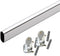 60" Polished Chrome Oval Closet Rod with Screw-On End Supports, 1 Pack