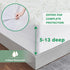Parkdeny Twin Mattress Encasement, Waterproof Bamboo Rayon, Breathable Cooling Cover, 5-13 inch Deep