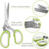 Herb Cutter Scissors, 5 Blade Kitchen Multipurpose Cutting Shear with Safety Cover & Cleaning Comb (Green)