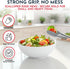 Kitchen Tongs Set of 3 for Cooking, 7-Inch, 9-Inch, 12-Inch Locking Silicone Tips, Grey