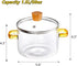Frcctre 1.5L/50oz Glass Cooking Pot with Lid, Glass Saucepan with Cover, Heat Resistant Glass Stovetop Pot with Lid for Pasta Noodle, Soup, Milk, Baby Food by Frcctre