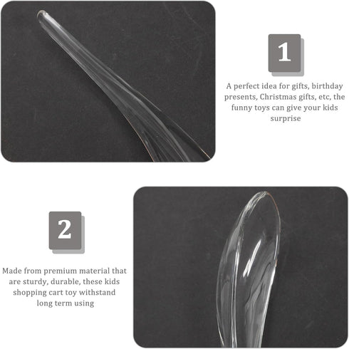 CALLARON Glass Spoon Set for Kitchen and Restaurant, Clear Glass Food, Cake, Rice, Soup Spoons, Ice Cream Spoon