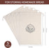 5-Pack 12x17.5 Inch Linen Bread Bags for Homemade Bread & Sourdough, Unbleached with TPU Lining - Reusable Washable