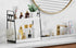 VITVITI 2-Tier Bathroom Organizer Countertop, Wood Storage Shelf with Hooks for Bathroom Corner Sink Vanity, White