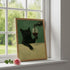 8x10 Inch Funny Black Cat Wall Art Moody Black Cat with Wine Glass Canvas Wall Decor Whimsical Animal Bar Cart Poster