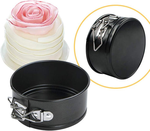 Webake Mini Springform Pan Set, 4.3 Inch, 2 Pieces Cheesecake Pans with Removable Bottom for Mini Cheesecake