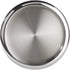 OGGI 14" Round Steel Tray - Decorative Coffee Table, Tea and Bar Serving Tray, Stainless Steel