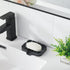 INIUNIK Set, Toothbrush Holder and Soap Dish Resin Toothbrush Cup Bathroom Cup Tumbler Marble Design, Self Draining Bar