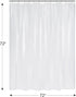 AmazerBath Plastic Shower Curtain Clear Premium PEVA, Heavy Duty 8G, 72x72 Inches with 3 Big Stones