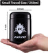 KOZO Black Glass Airtight Storage Jar, with UV Protection. Airtight Container with Humidity Pack. Keep your Serving Spices and Herbs Fresh for Longer. Small, Stylish Half Oz Size (1/2 OZ - 250ml)