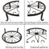 TYz Set 3 Metal Potted Plant Stand of (Black)