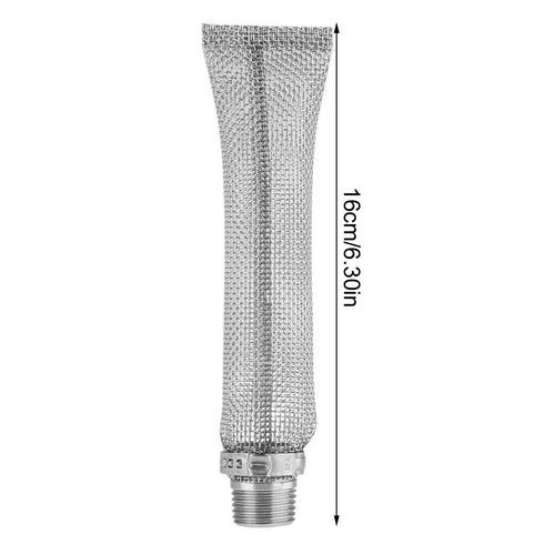 Fdit 304 Grade Stainless Steel Mesh Filter, 12inch/6inch Beer Brew Hop Strainer Tool for Mash Tun 1/2"(6inch)