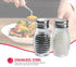 Home Basics Beehive-Style Glass Salt and Pepper Shakers (Silver) - 2 Piece Set with Easy Screw On Lids