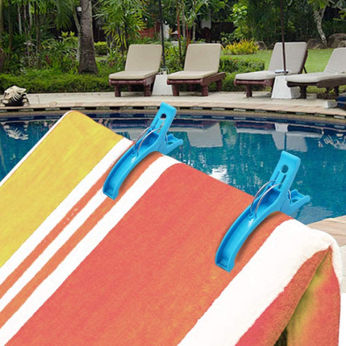 HiGift Jumbo Quilting Clamps, 8 Pack Extra Large Beach Towel Clips, 5 inch Wide Opening Plastic Clips