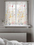 Yomandocix 45 Inch 27.5"x45" 2 Spring FlowersSheer Kitchen Tier Curtains Length, Botanical Florals Cafe Window