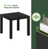1-Pack, Furinno Classic Homey Square Parsons Side End Table, Black
