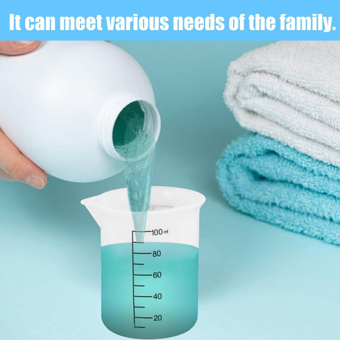 XIHIRCD 2pcs Laundry Detergent Cups, Handy Soap Measuring Cup Silicone Liquid Measuring Cups Practical Liquid Detergent