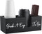 ALELION Coffee Cup Holder for Countertop, Wood Coffee Bar Accessories and Organizer for Cup Lid Stirrers