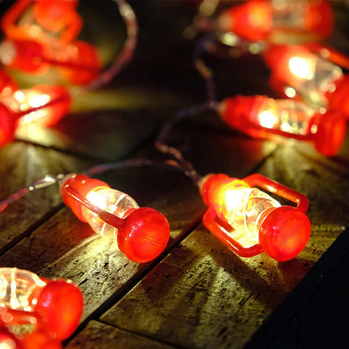 30 AceList LED Red Lantern String Lights for Bedroom Patio Garden Holiday Home Indoor Decorations, Mini Kerosene Lights