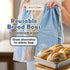 Pack 3 Reusable Bread Bags with Drawstring | XL of | Eco-Friendly Washable Linen Bread Bag & Spacious Sourdough Bread