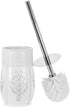 Creative Scents Vintage White Toilet Brush Set - Toilet Bowl Brush and