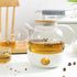 Hwagui Glass Teapot with Infuser, Heat Resistant Kettle for Loose and Blooming Tea, 1000ml/33oz