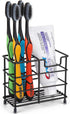Wbbog Toothbrush Holder for Bathrooms, Stainless Steel Bathroom Black Toothbrush and Toothpaste Holder