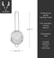 Viski Cone Strainer, Fine Mesh Stainless Steel Bar Tool, Small Cocktail Strainer, 9.24in