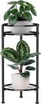 H HOMEXIN Plant Stand Indoor, 2 Tier Metal Tall Plant Stands 23.4"