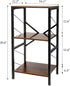 30'' 3 WRINGKIT Tall End Side Table, Height Small Telephone Table Stand with Tier Storage Shelf, Narrow Wood Nightstand