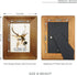 4x6 Wood Picture Frame with Glass Front, Rustic Handmade Burlywood Photo Frames for Table Top and Wall Display