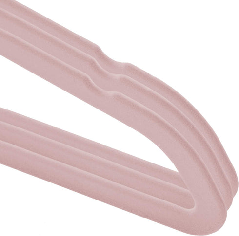 50 11" Casafield Velvet Baby Hangers - Size for Infant & Toddler Clothes - Light Pink