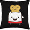Kawaii Toast Bread Toaster Throw Pillow, 16x16, Multicolor