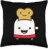 Kawaii Toast Bread Toaster Throw Pillow, 16x16, Multicolor