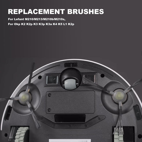 Robot Vacuum Replacements Parts for Lefant M210/M213/M210b, Okp K2 K2p K3 K4 K5 L1, Vacuum Dust Pan, Side Sweep Edge
