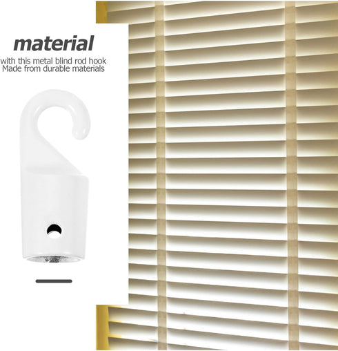 MAGICLULU 4Pcs Blind Wand Hook Tips - Replacement Metal Hardware for Vertical and Horizontal Blind Wand Repair