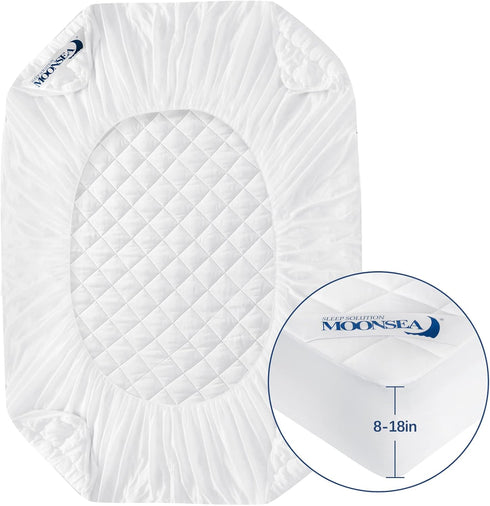 Twin XL Mattress Protector Pad 2 Pack - Quilted Waterproof, Absorbent Twin Extra Long Mattress Topper Cover for College