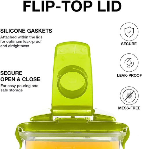LocknLock Aqua Fridge Door Water Jug with Handle, BPA Free Plastic Pitcher, 3 Quarts, Green
