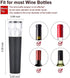 6 Pack Vacuum Wine Stopper, Reusable Silicone Caps, Air Remover Corks, Leakproof Wine Bottle Sealer for Wedding