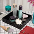 Handles-10x10Inch-Serving Countertop KEVLANG Glossy Black Sturdy Acrylic Serving Tray