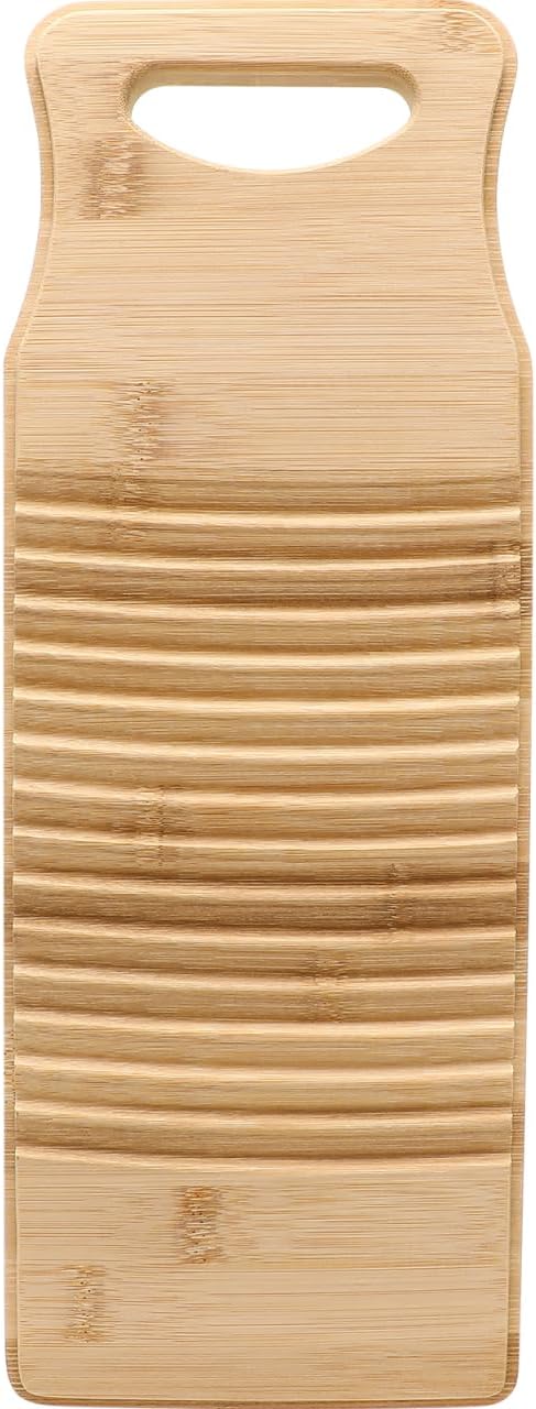 Large Washboard 15.7"x5.9", Hand Washing Board for Laundry, Natural Bamboo Old Fashioned Wash Board