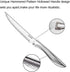 Steak Knives Set of 4, Stainless Steel Serrated Blade Flatware, Hammered Pattern Hollowed Handle, 4.5 In
