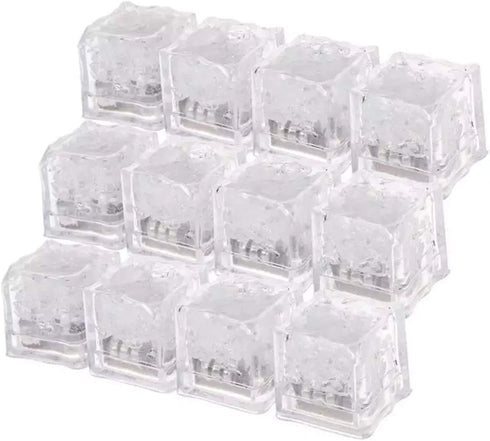 LED Ice Cube Shape Lights, Liquid Sensor Glowing Light up Ice Cubes for Drinks and Party Decorations