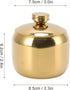 Stainless Steel Condiment Pot, Gold Seasoning Jar Bottle with Lid, Spice Salt Pepper Sugar Storage Container for Home Kitchen(Gold)