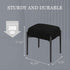 16.3"L 12.8"W 17.3"H 4 Vanity Stool Chair Faux Fur, x x Soft Ottoman, Makeup Chair Bench Furry Padded Seat with Metal